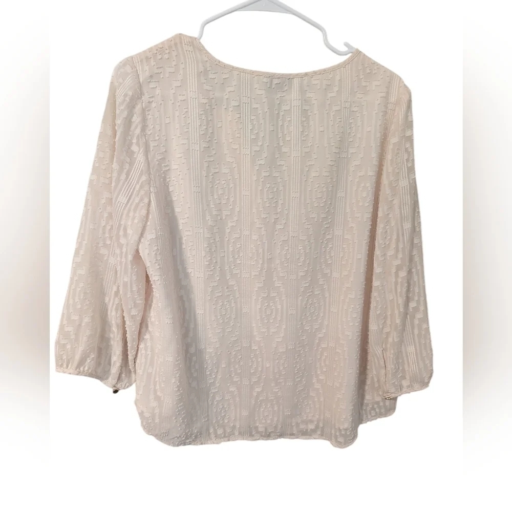 Talbot, Cream Pattern Blouse,Size L - Picture 2 of 4